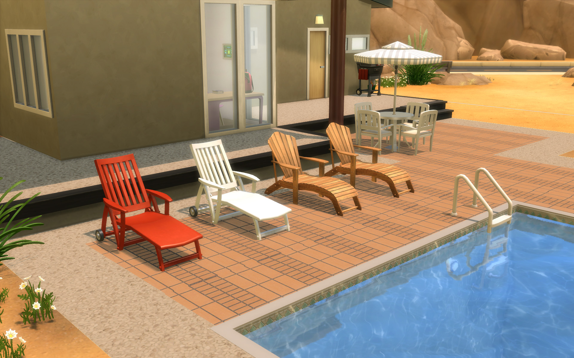 Mod The Sims Ts2 To Ts4 Poolside Loungechairs