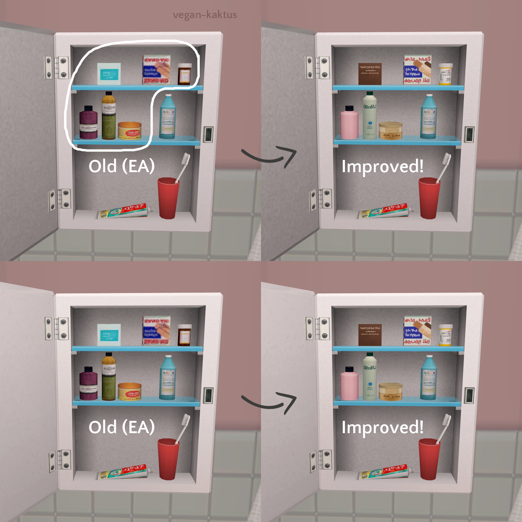 Mod The Sims Improved Medicine Cabinet Texture