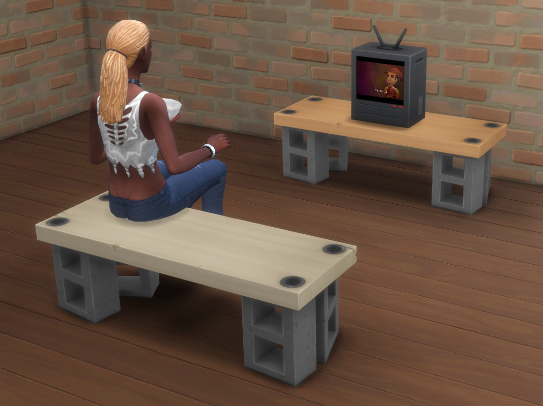 Mod The Sims Concrete Blocks Side Table Loveseat