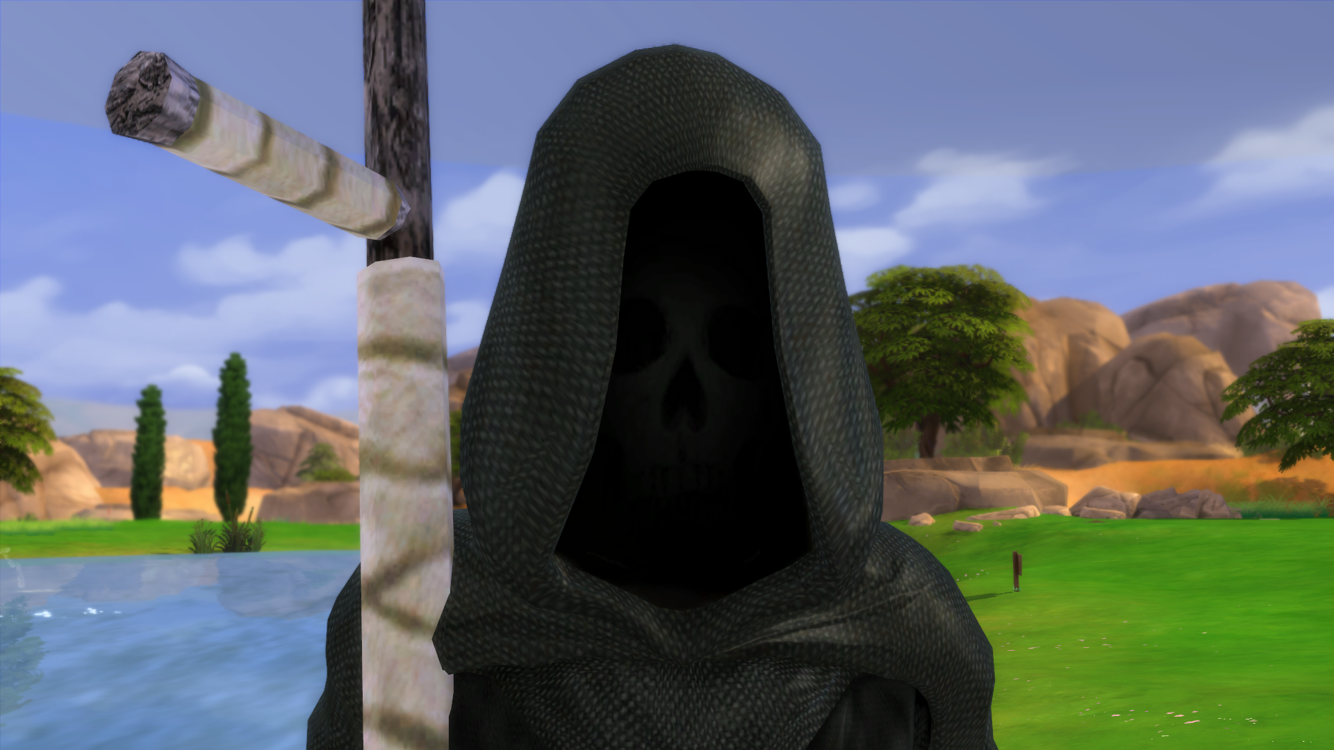 Grim Reaper Default Replacement Замена жнеца скачать для The Sims 4