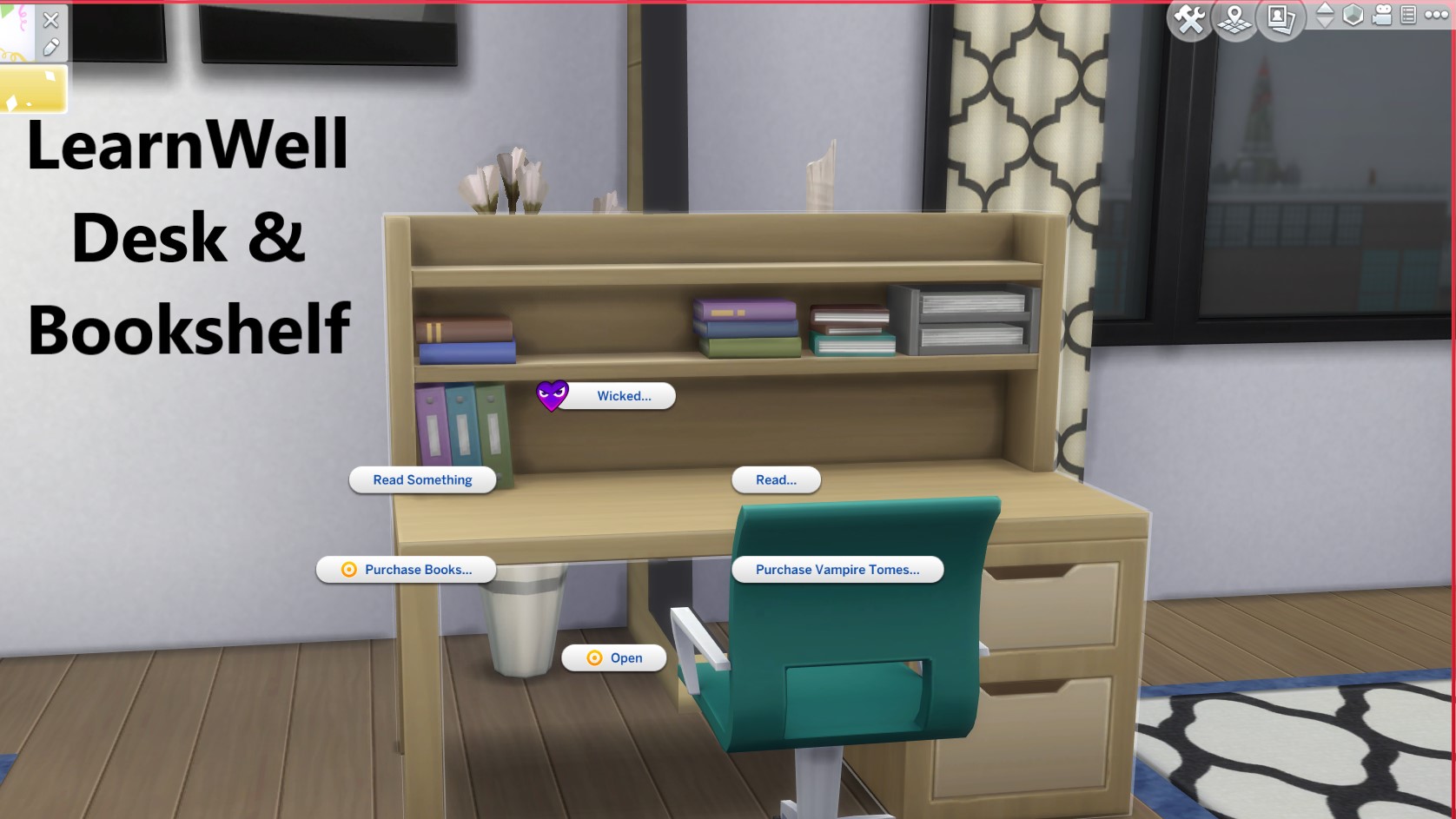 Mod The Sims Learnwell Desk Bookshelf