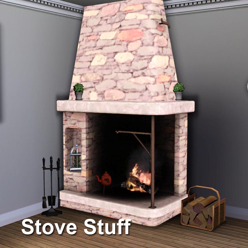 Mod The Sims A Open Stove And Some Accessories