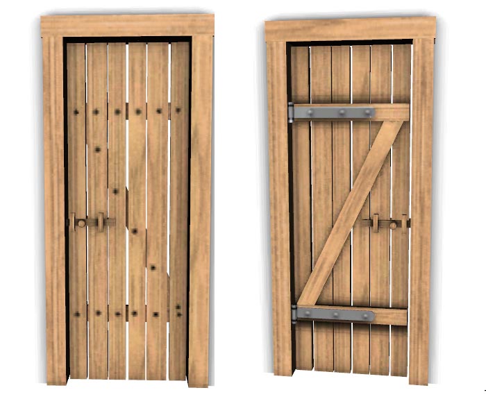 Mod The Sims Simple Wood Door