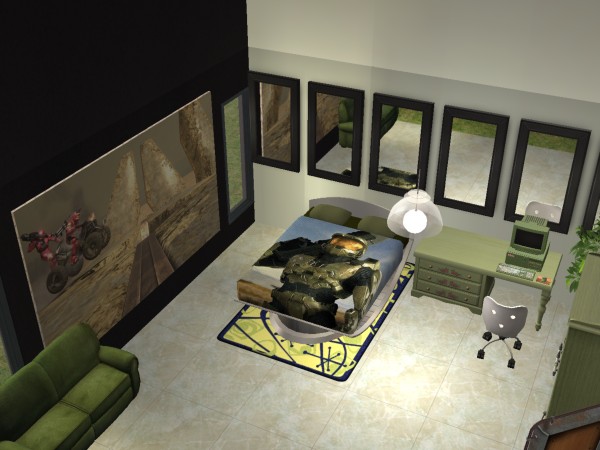mod the sims - halo 3 bedroom set *nl required for painting*