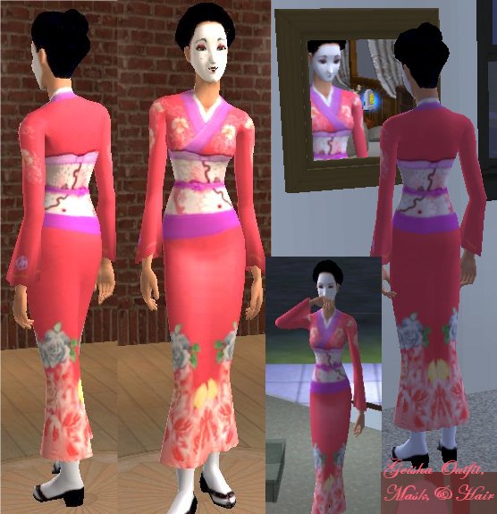 Mod The Sims Geisha Girl My First Attempt At Recolors