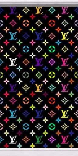 Mod The Sims - Black Rainbow Louis Vuitton Wallpaper with Crown and Kick Molding