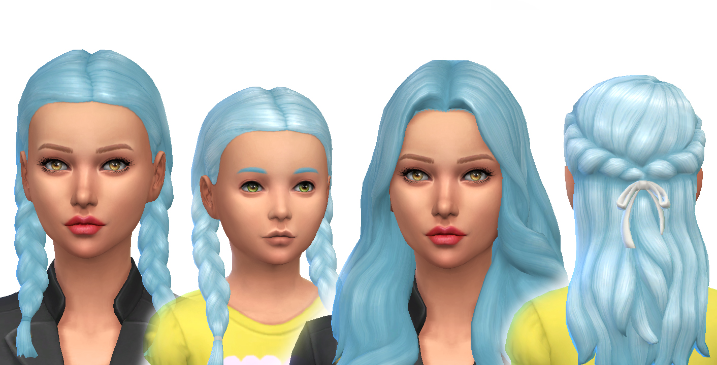 sims 4 light blue hair