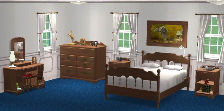 mod the sims - ethan allen colonial bedroom set