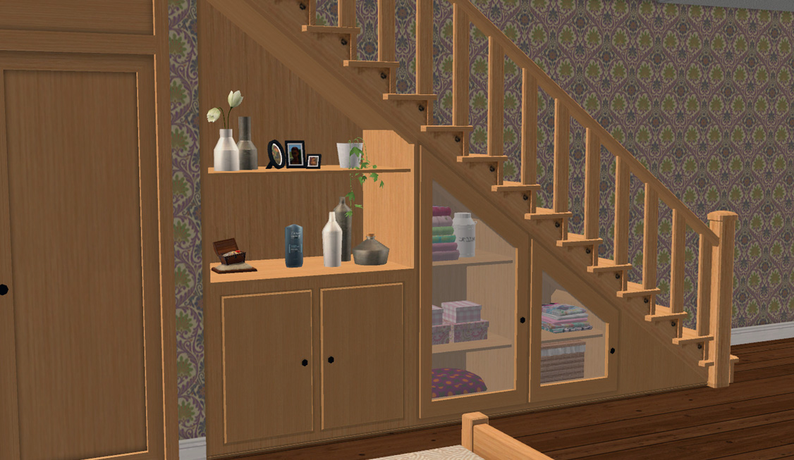 Mod The Sims Under The Stairs Storage Set