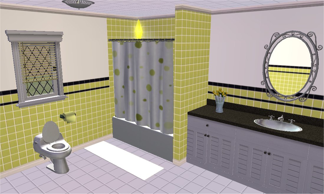 Mod The Sims Spots And Stripes Shower Curtains