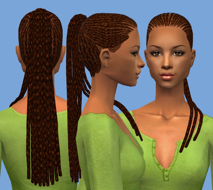 Mod The Sims - Nouk - Braid Pack, one style, 3 versions! For ladies of