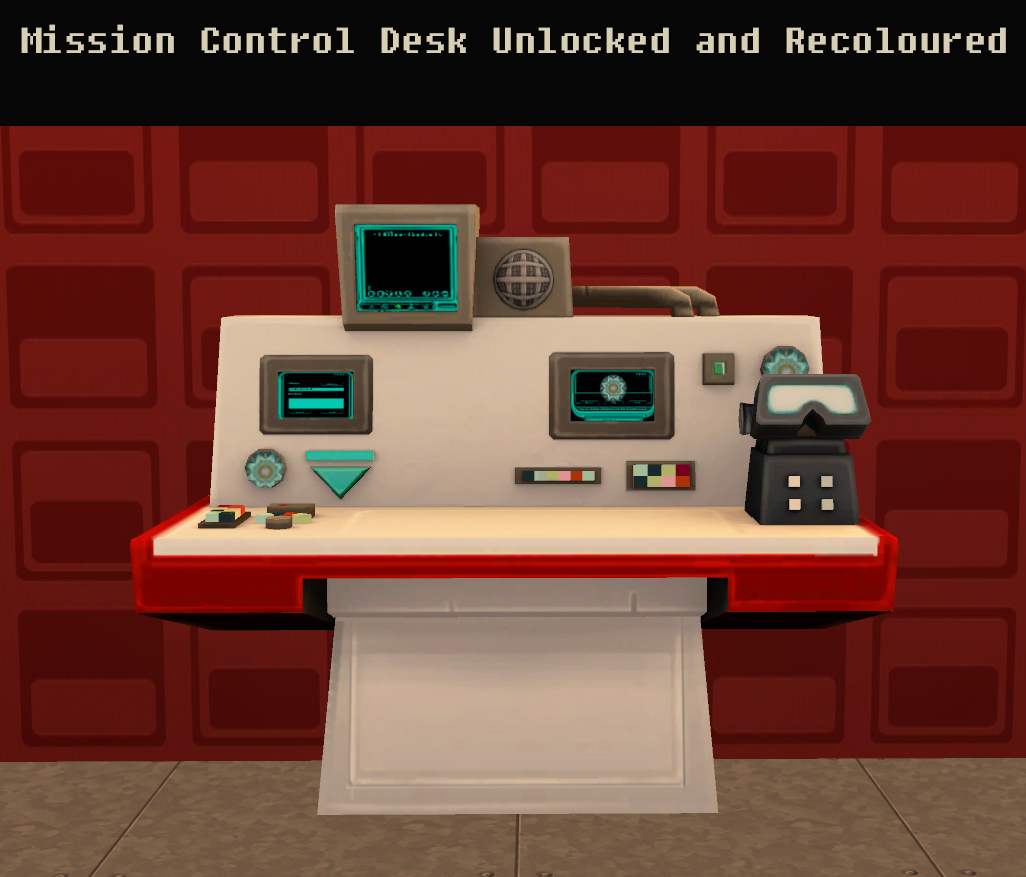 Mod The Sims Mission Control Desk Unlocked And Recoloured