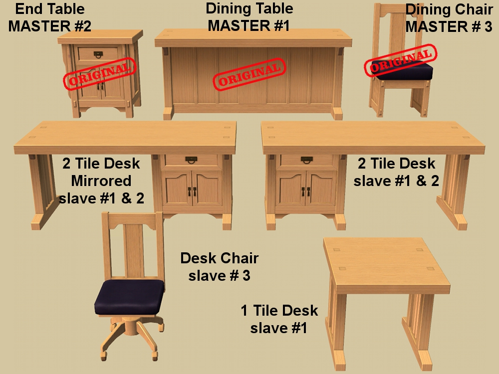 Mod The Sims Three Mission Desks And A Chair