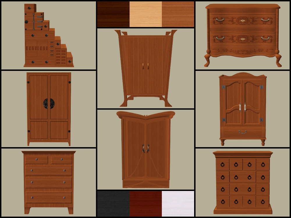 Mod The Sims Base Game Dressers Amoires