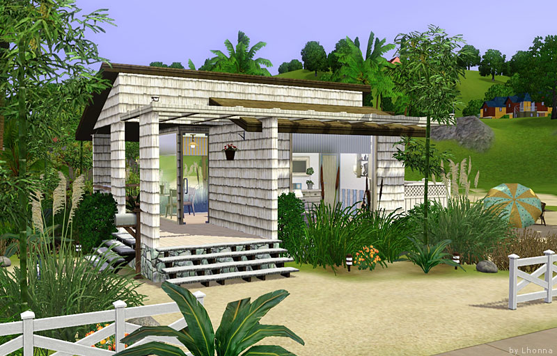 Mod The Sims Beach Cabin Small Beach House For Single Sim