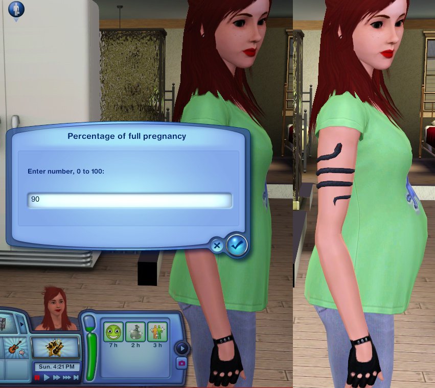 the sims 3 pregnant belly slider