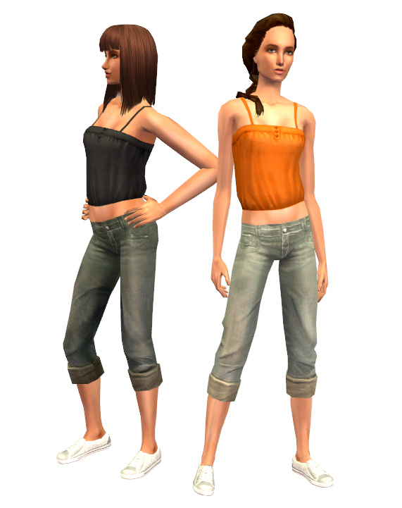 Mod The Sims Summer Style Rolled Up Jeans