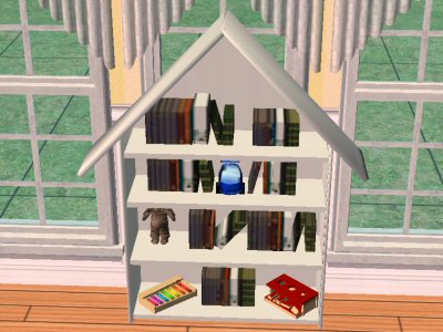 Mod The Sims House Shaped Bookshelf