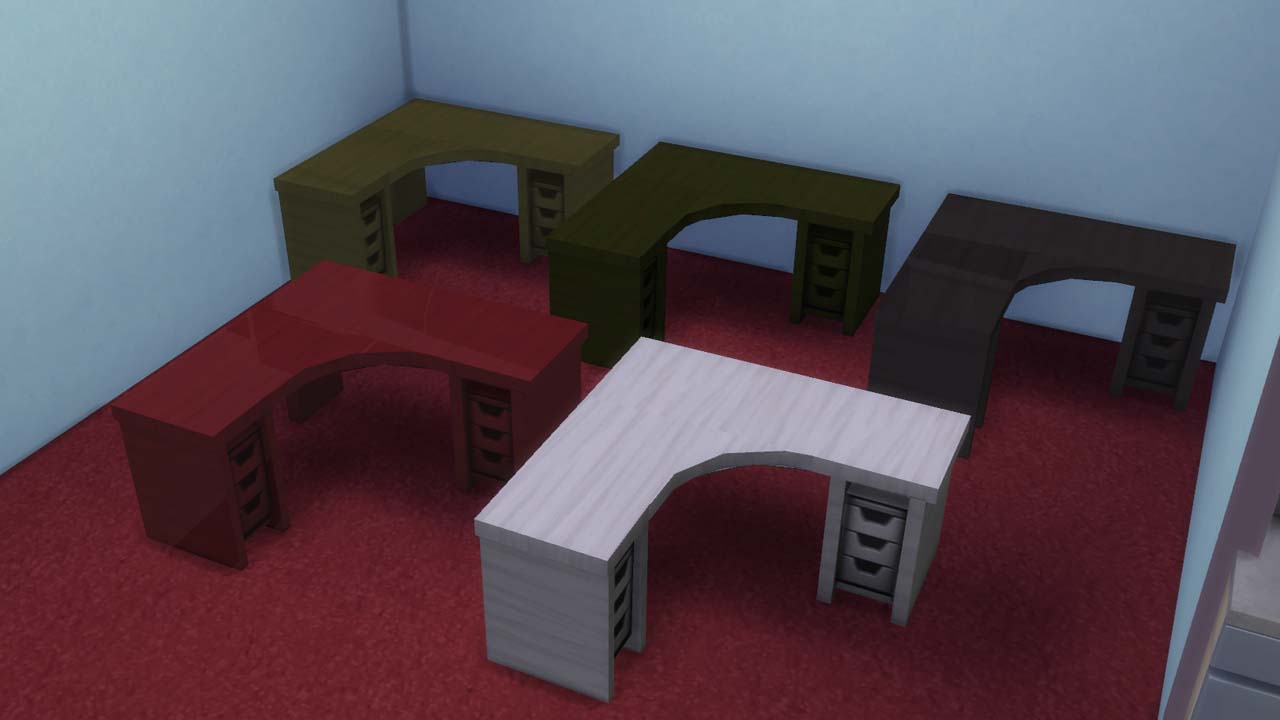 Mod The Sims Necro S Set Of L Desks Three Original And Two
