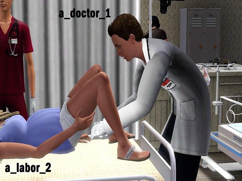 Mod The Sims Hospital Labor Pose Set.