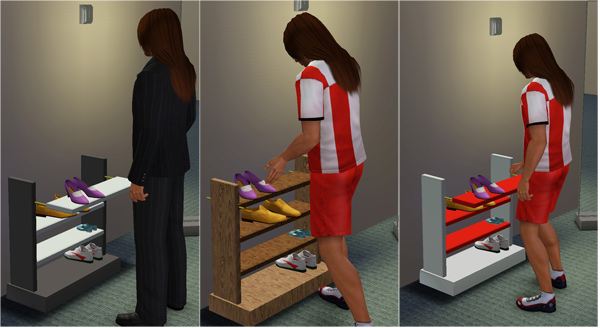 Mod The Sims Shoe Rack On 1 Floor Tile Functional As Dresser