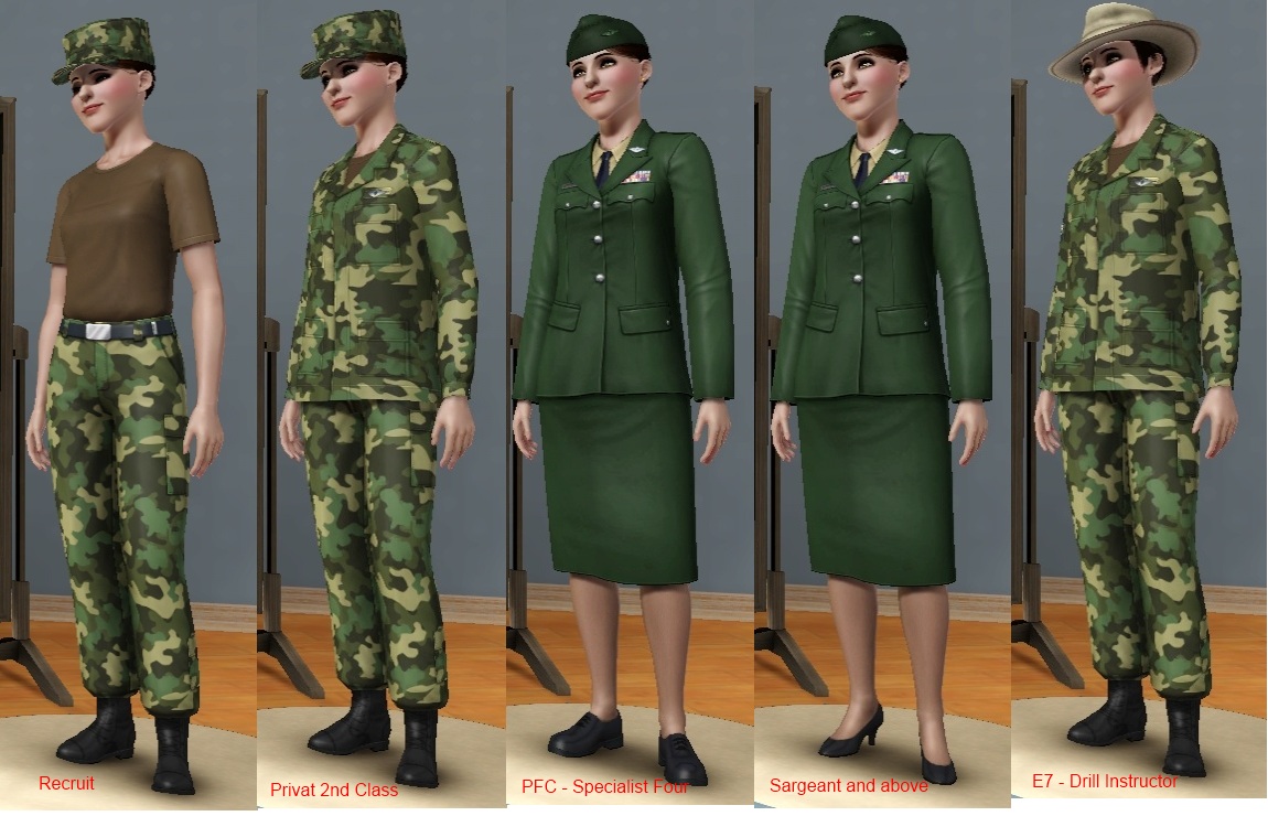 Mod The Sims Army Enlisted Career Now With Two.