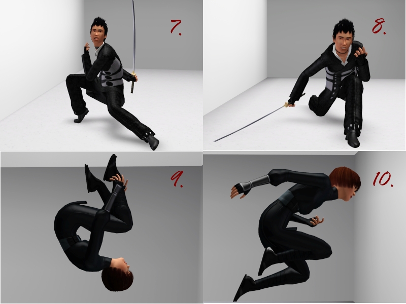 Mod The Sims - Color of Night -- A ninja pose set