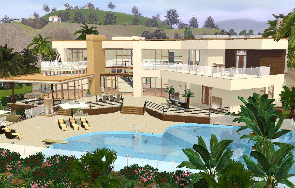 Mod The Sims Modern Wow Pool Villa