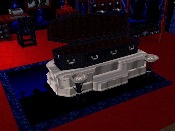 Mod The Sims - CoffinBed for Blue Moon Gothic Reaper Bedroom set(