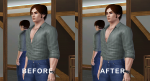Mod The Sims Developed Pectoral Muscles Morph For Male Nude Top Part 5 Open Shirt With