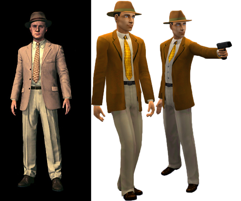 Mod The Sims L A Noire Inspired Suits Set Of 5.