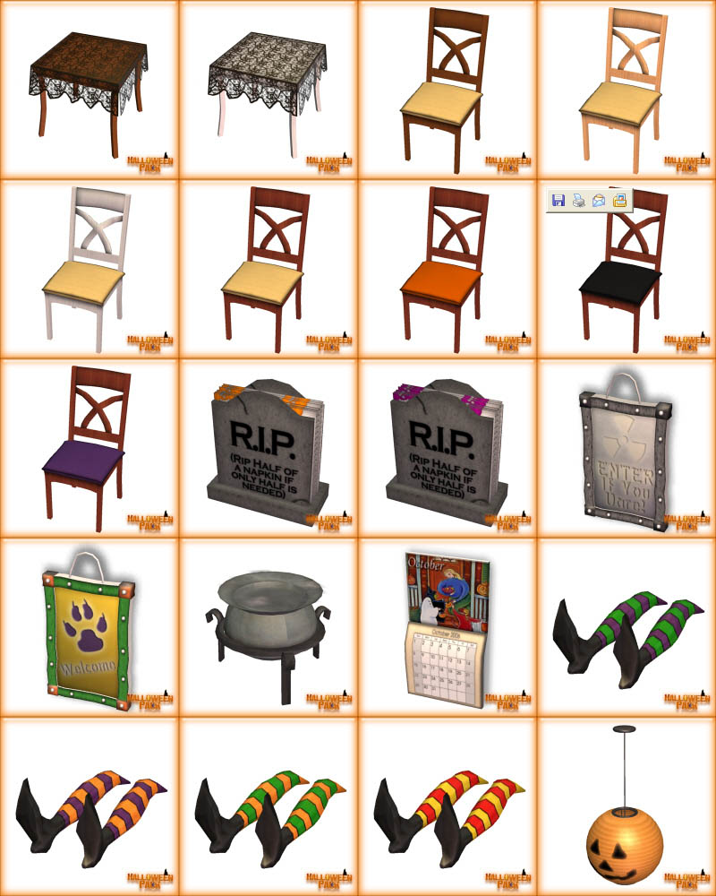 Mod The Sims The Sims 2 Halloween Pack 30 Objects Recolors Clothes