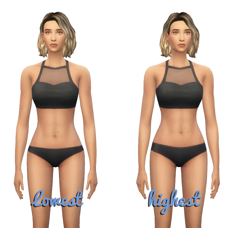 Mod The Sims Female Waist And Hip Height Slider Updated Th July