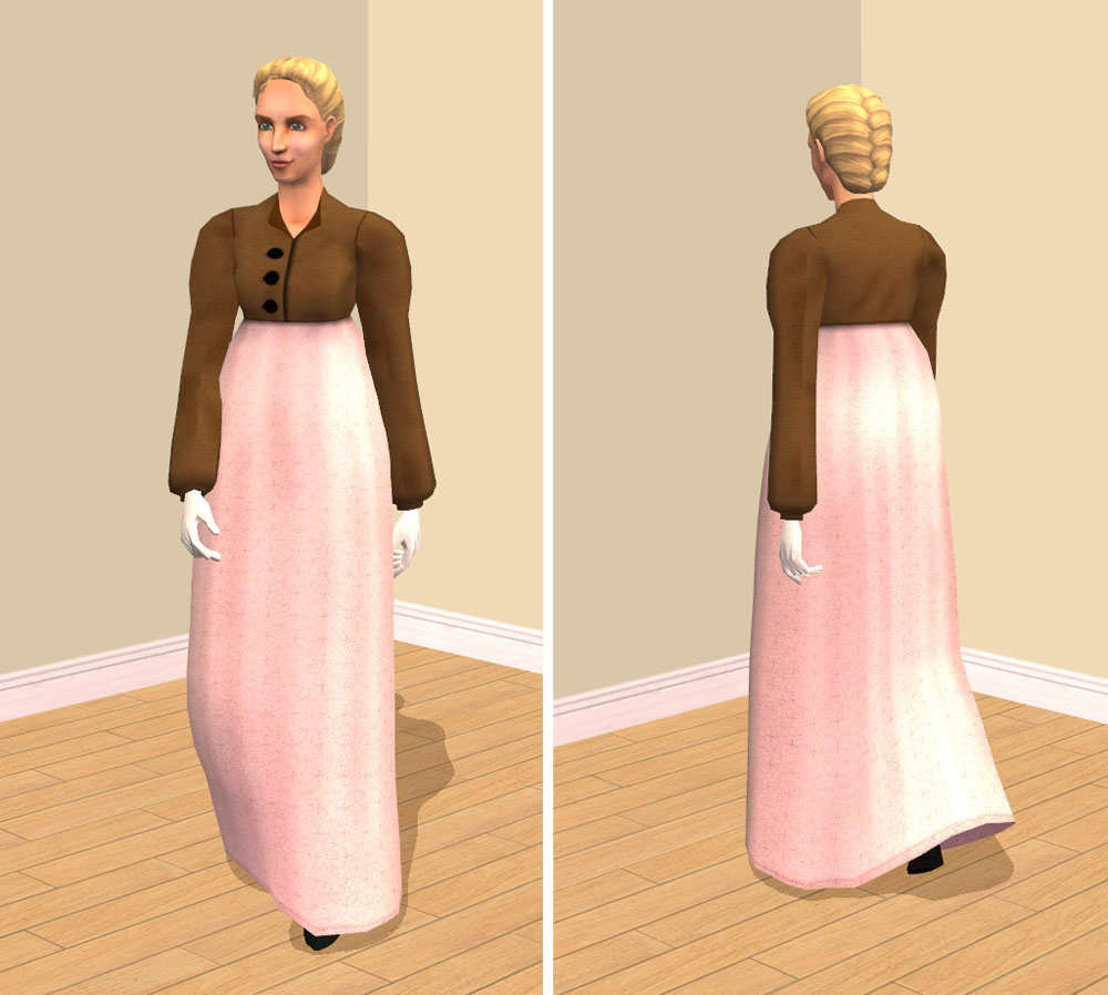 Mod The Sims Regency Gown With Spencer Mesh 7 Recolours