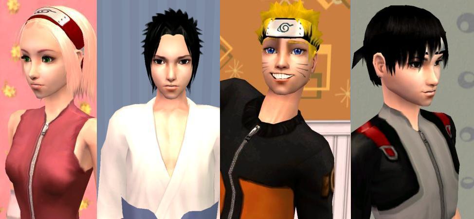 Mod The Sims Shippuden Naruto Sakura Sasuke Sai.