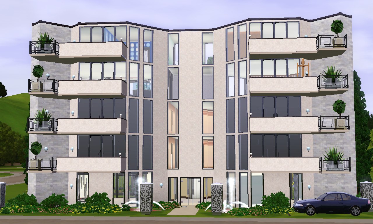 Mod The Sims Combs Huge Apartment This Is My New Version Of Combs Apartment With A Huge It Was Necessary To Change Some The Building Design