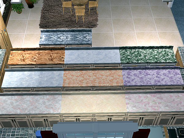 Mod The Sims Mcalli Seamless Marble Counters For Tuscan Kitchen