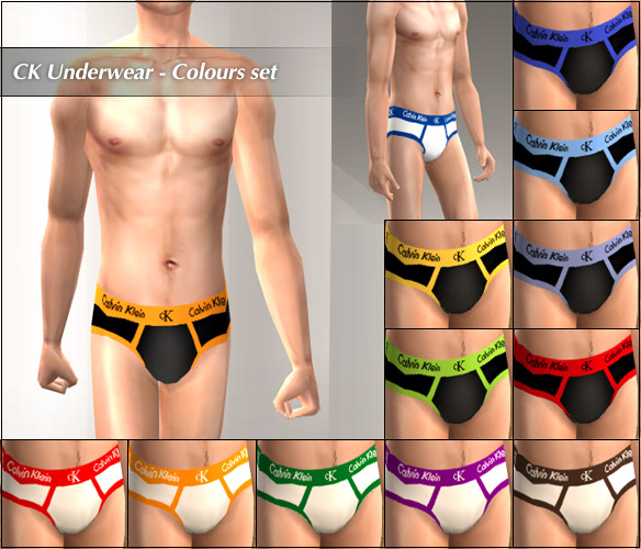 Mod The Sims - Calvin Klein underwear - 3 sets!