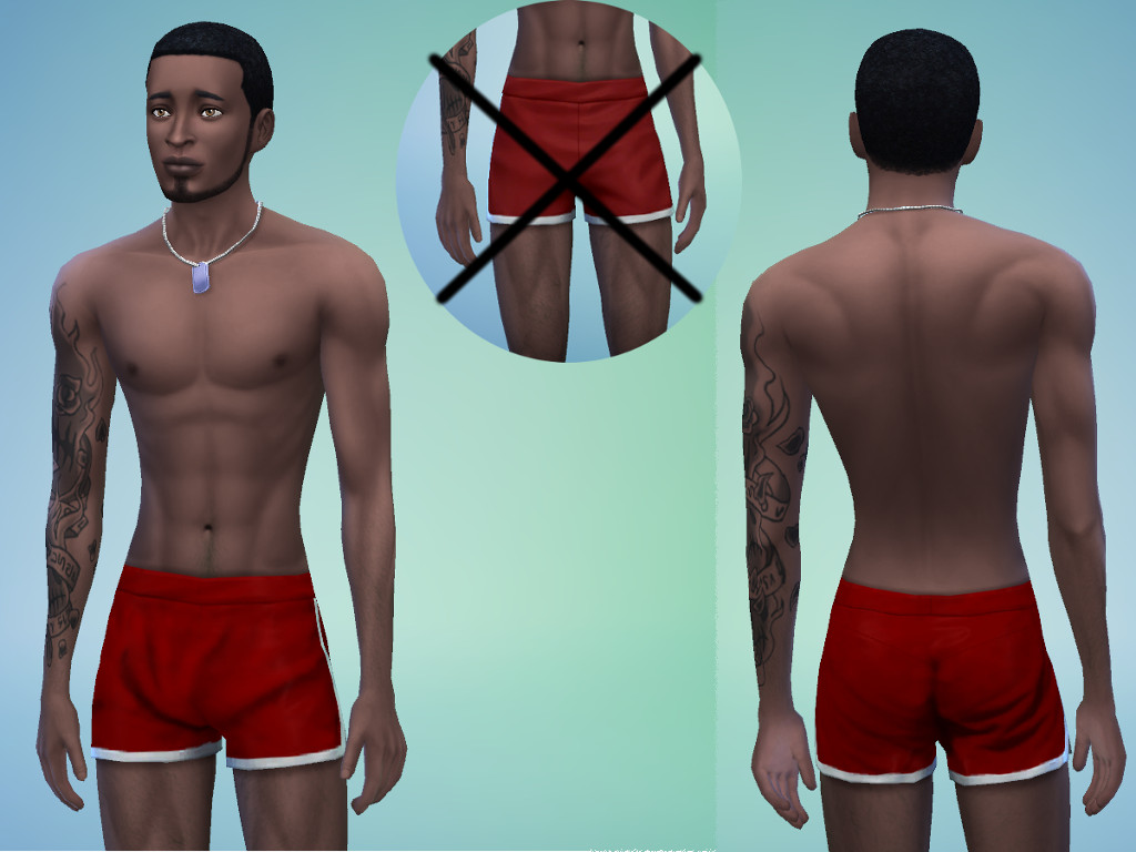 Mod The Sims - Realistic short shorts for males.