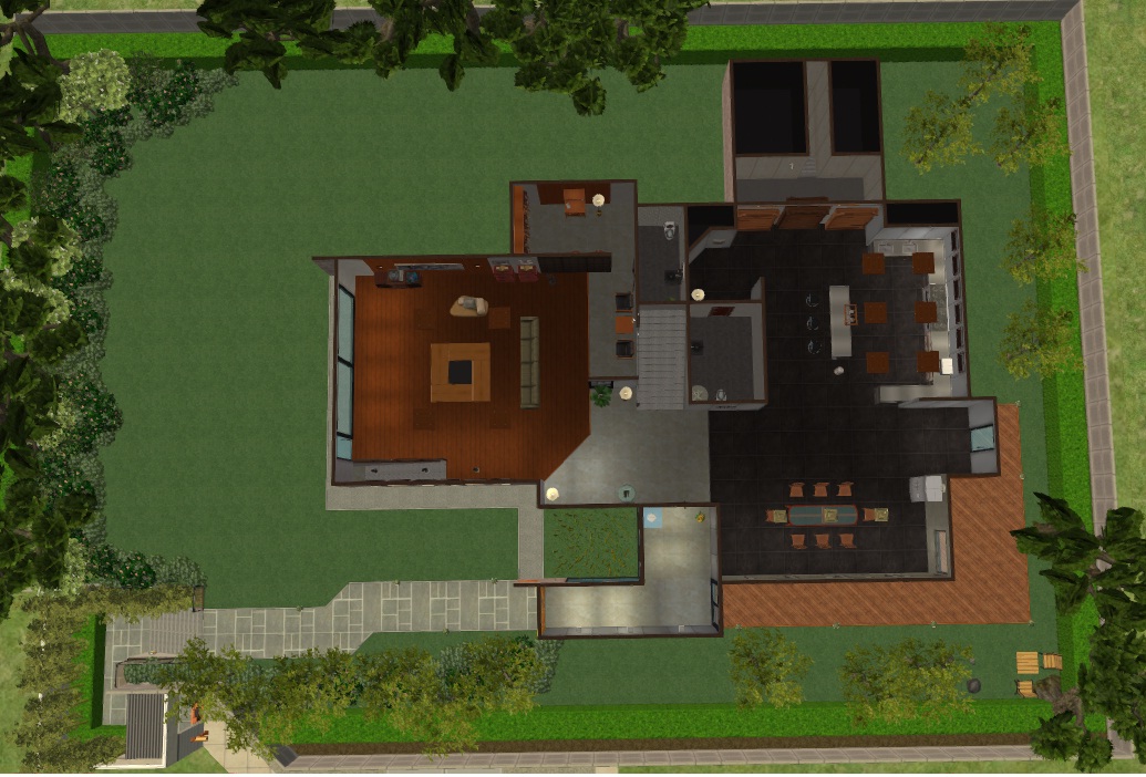 Mod The Sims The Parasite House from the Oscar Winning