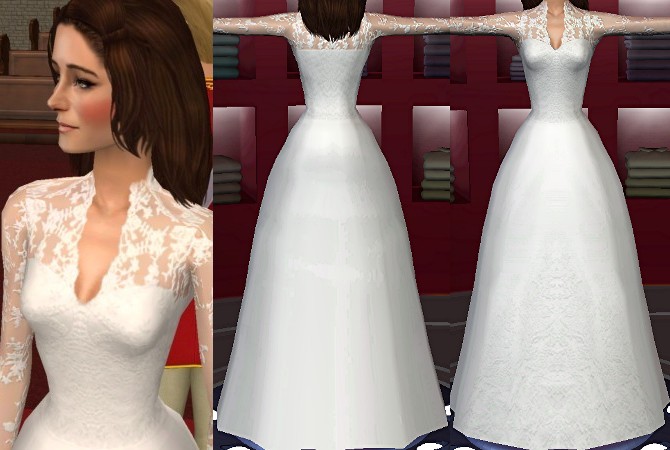 Mod The Sims Kate Middleton's Wedding Dress