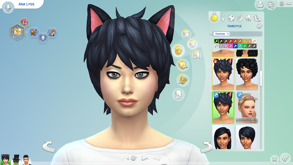 Mod The Sims More Realistic Cat Ears Hair.