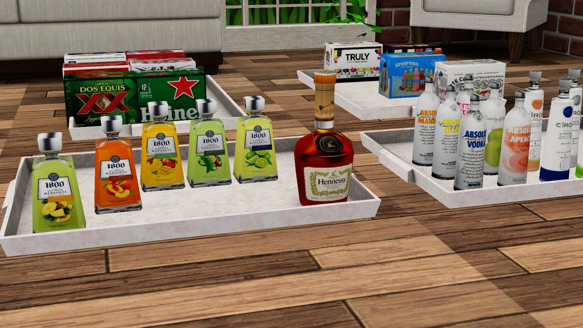 Mod The Sims Drinkable Liquors and liquor accessories