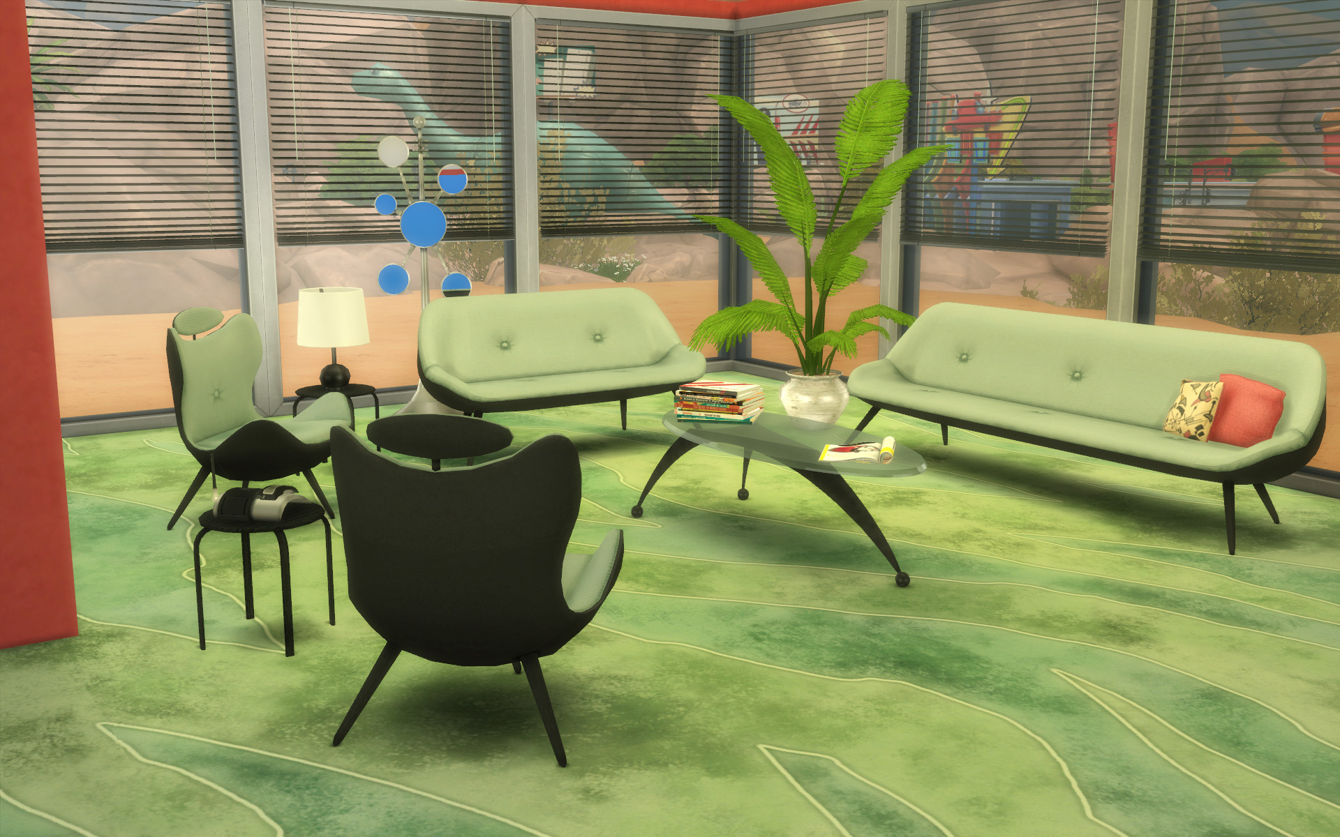 Mod The Sims TS2 To TS4 60s Living Room Set