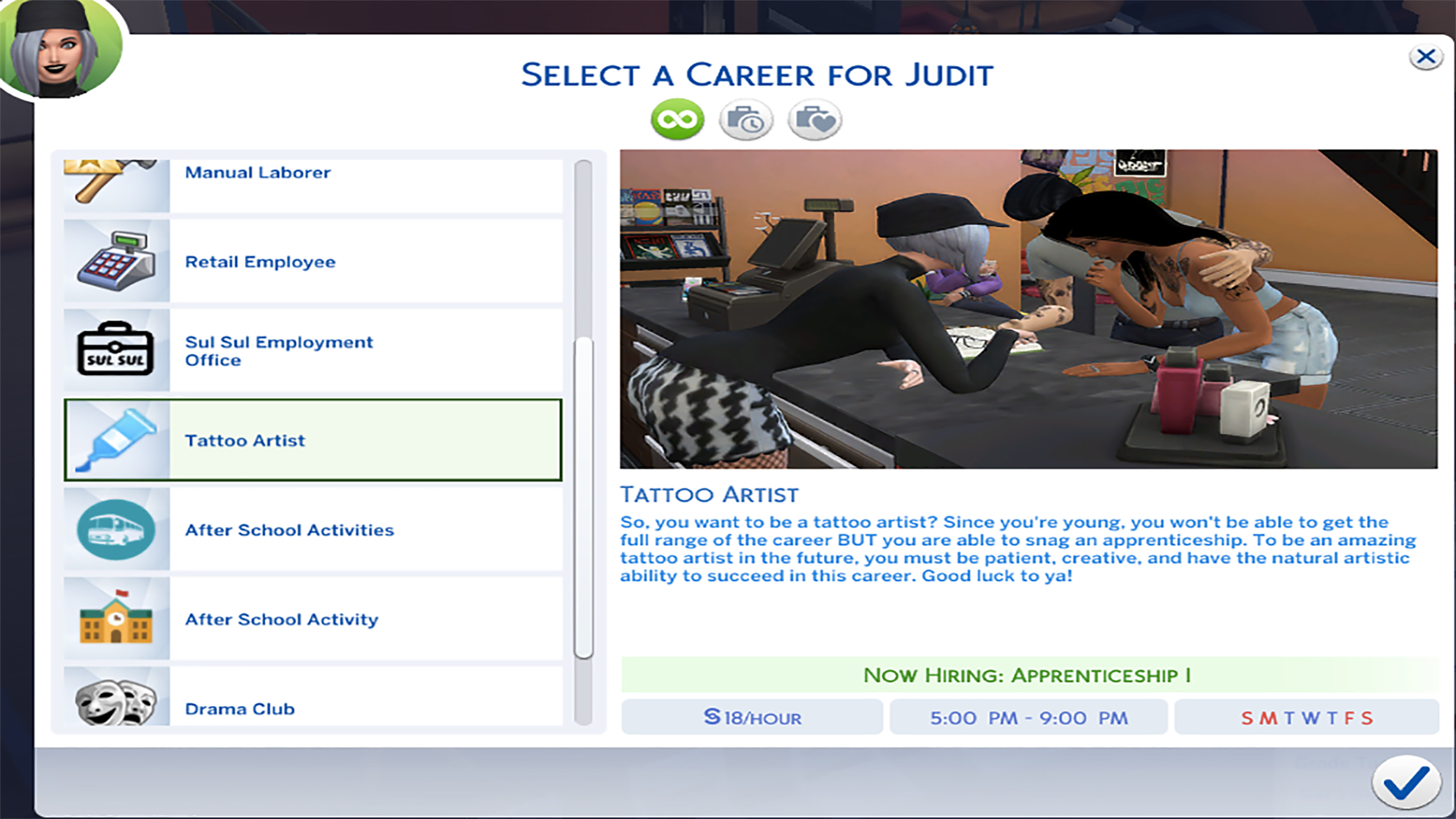 Mod The Sims Tattoo Artist Career