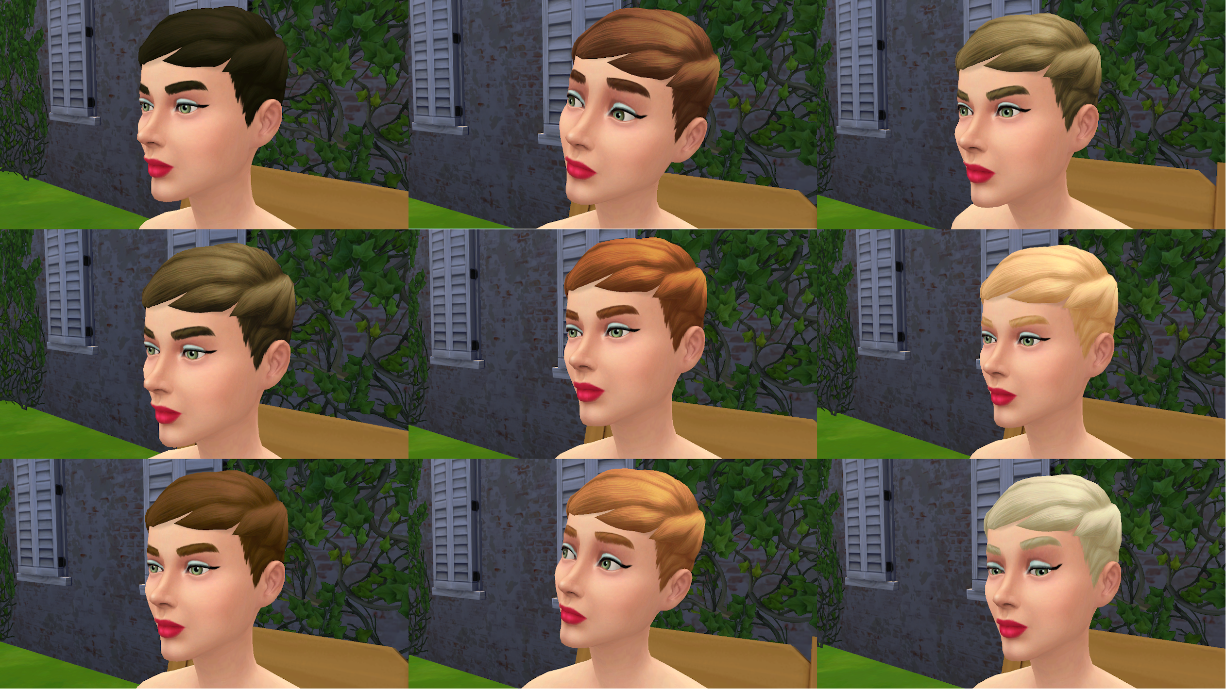 Mod The Sims - Nine natural hair and eyebrow colours