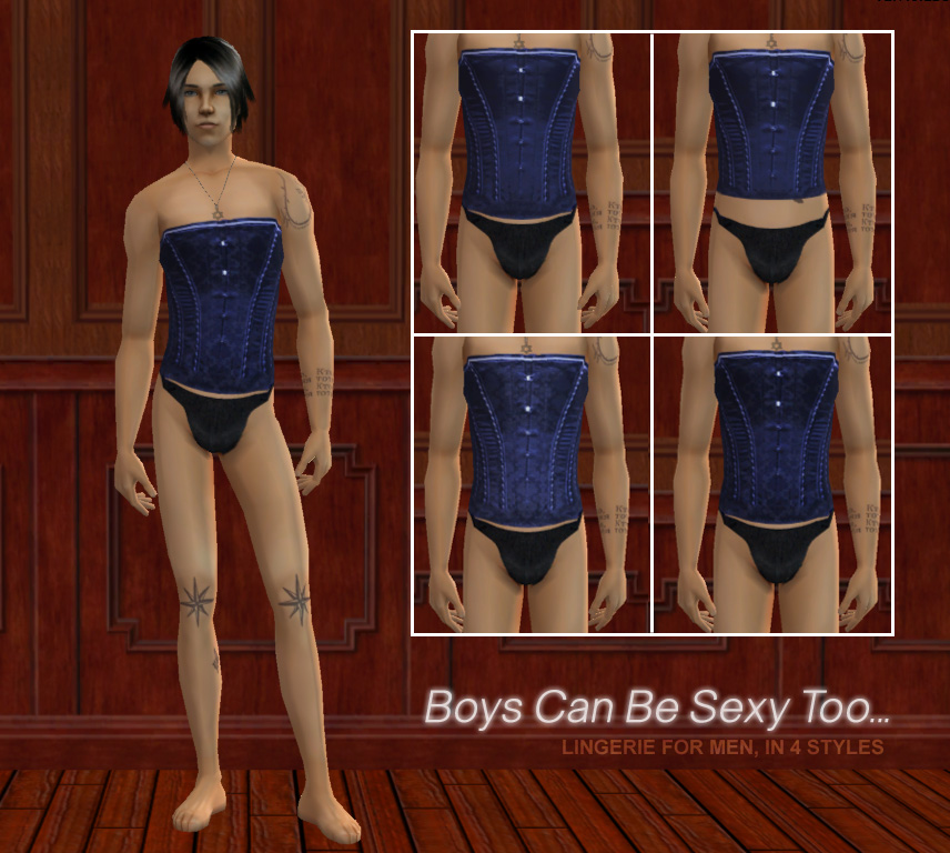 Mod The Sims - Boys Can Be Sexy TooLingerie for Adult Males