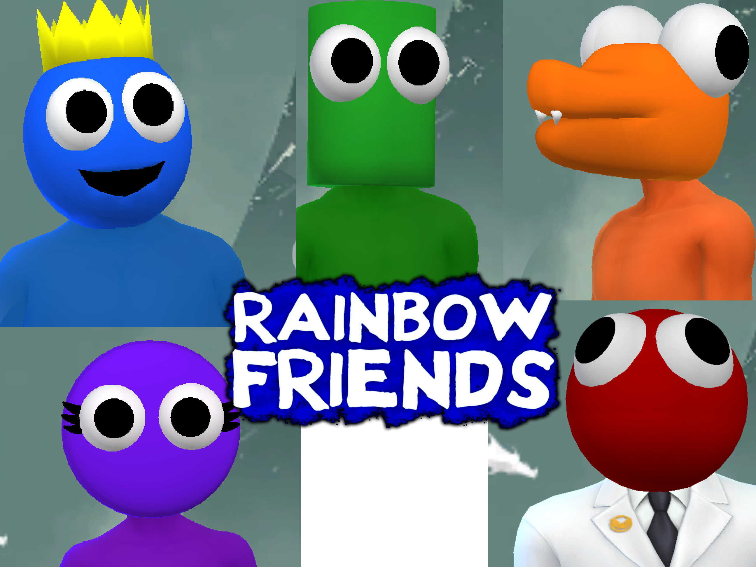 Mod The Sims - Rainbow Friends Character Heads + Blue's Crown