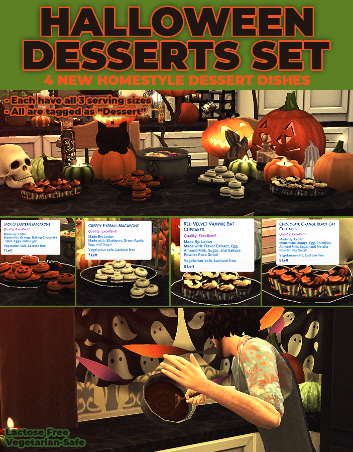 Mod The Sims - Halloween Desserts Set - 4 New Custom Recipes