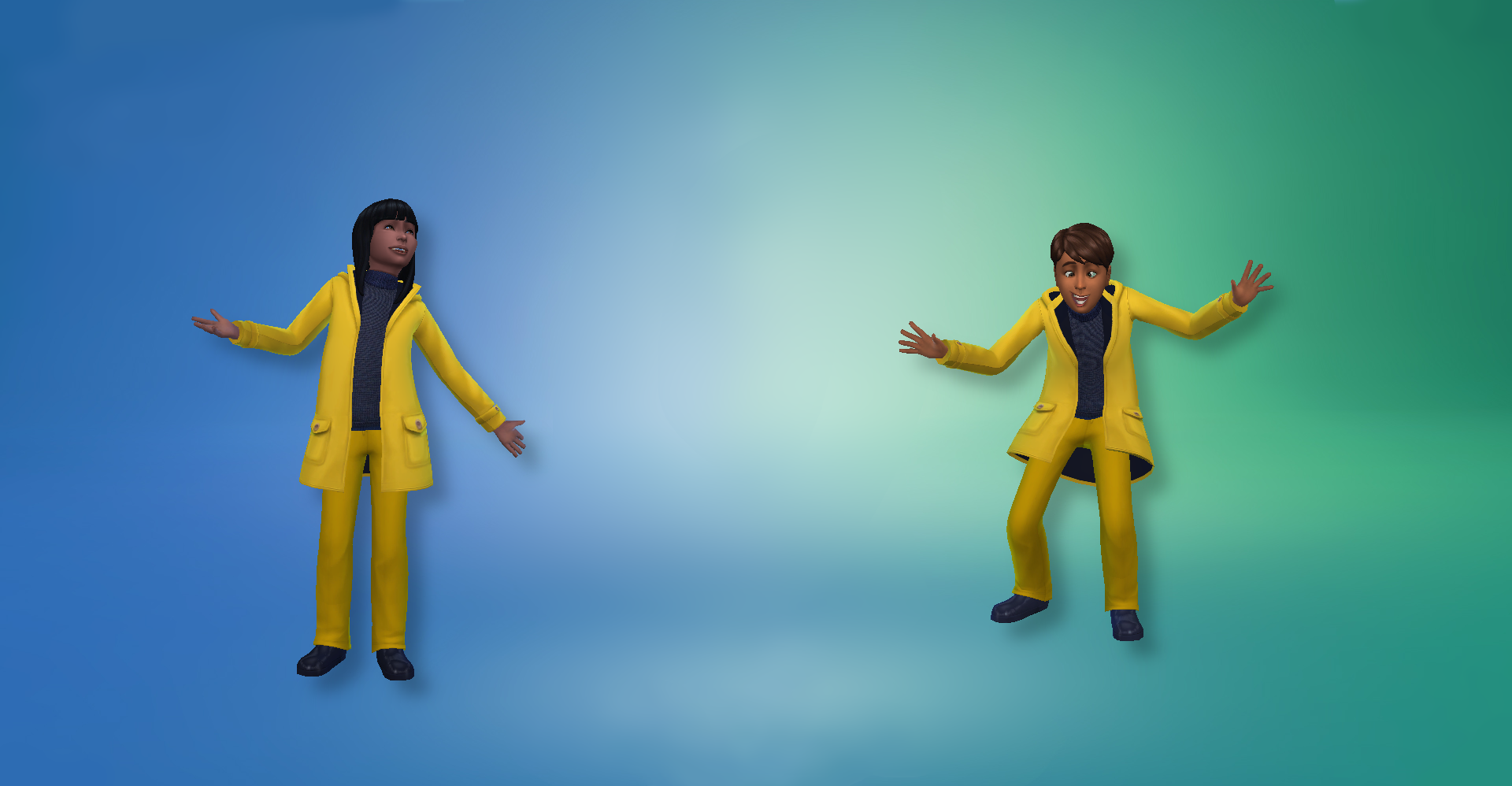 Mod The Sims Yellow oilskin raincoat